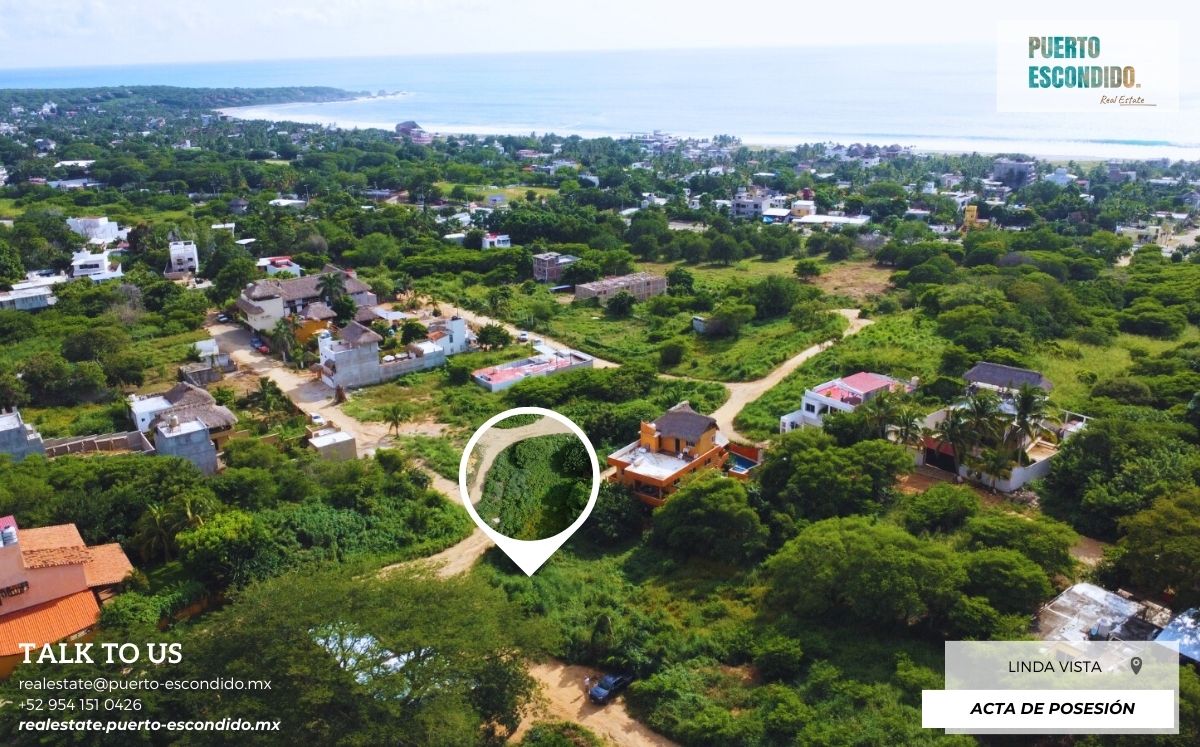 Ocean view Land in Puerto Escondido of 405m2 (4363sq ft) Real Estate Puerto Escondido