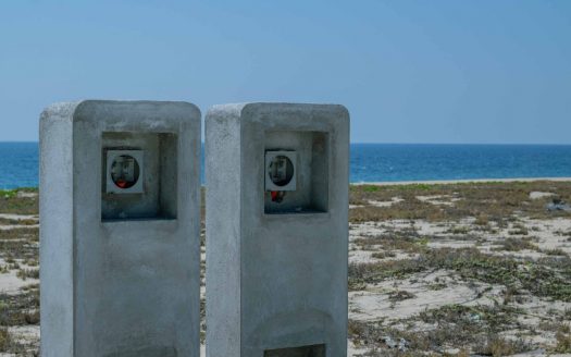 Meters away from the beach lots