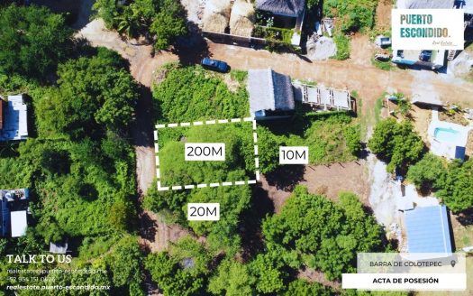 200m2 Lot for Sale in La Barra de Colotepec – Sold