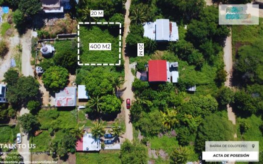 Amazing 400m2 ocean view lot in La Barra de Colotepec – Sold