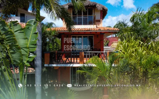 Impresionante casa con vistas al mar en Zicatela